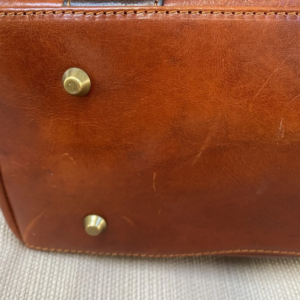 Pelletterie Firenze Cognac Italian leather handmade handbag - Picture 7 of 13